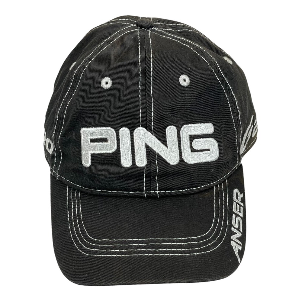 PING G20 Anser Hat Black Adjustable Buckle Back Golf Cap Embroidered Logo